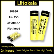 LiitoKala 18650 3500mAh Rechargeable Battery Lii-35S 3.7V Li-ion Flat head Lithium Battery