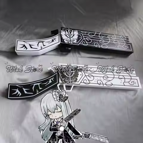 Anime Game Library Of Ruina Angela Cosplay Props Black White Butterfly Gun Men Women Halloween Party