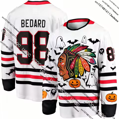 Connor Bedard Christmas Jersey 98 Men's Hockey Edition Uniform Latest Christmas Themed Hockey Jersey