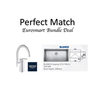 Blanco Quatrus Stainless Steel Sink BUNDLE With GROHE Mixer Tap
