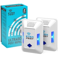 Ultrasonic Pest Repeller Plug in - Electronic Insect Control Defender 2 Pack - Roach Bed Bug Mouse R