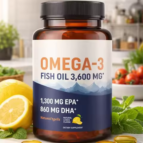 Omega-3 Fish Oil 3600mg EPA DHA 120 Softgels Non-GMO Dietary Supplement Supports Heart Brain Eye Joi