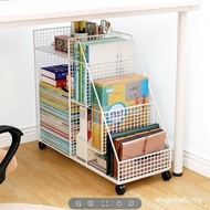 Under Desk Bookshelf Shelf Rack Floor-standing Book Storage Box Removable Wheeled Trolley TBXM XXGQ 