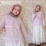 Himeka Vintage - Arin Blouse - Coquette Blouse - Cottagecore Blouse - Vintage Blouse - Plain Striped