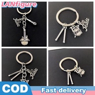 LANfigure Drum  Music Lovers Ro Bapa Pendant Band Kit Drum Keychain Bapa Keychain MY