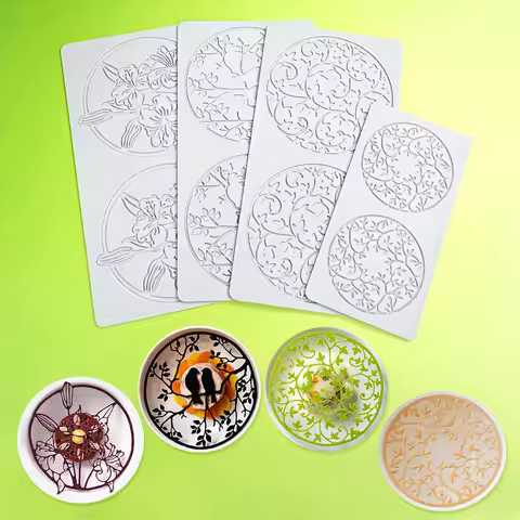 Leaf Pattern Sugar Flipping Lace Pad Innovate Vegetable Disc Decoration Silicone Mold DIY Western Fo