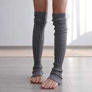 ถุงเท้าโยคะ Pilates ถุงเท้ากีฬาถุงเท้ายาวถักหนาสำหรับผู้หญิงในฤดูใบไม้ร่วงและฤดูหนาว ปกป้องข้อศอก ถุ