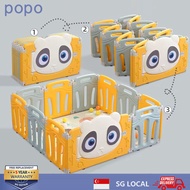POPO Foldable Fence  Household Baby Safety Fence with Crawling Mats Foldable Game Playground