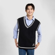 CANIFA men's cardigan sweater with color combination 8TE25C003