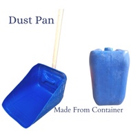 UCHN DUSTPAN BIG MADE FROM CONTAINER,DUSTPAN,USE FOR CLEANING TOOLS TO PUT DIRT,HANDMADE HANDLE WOOD