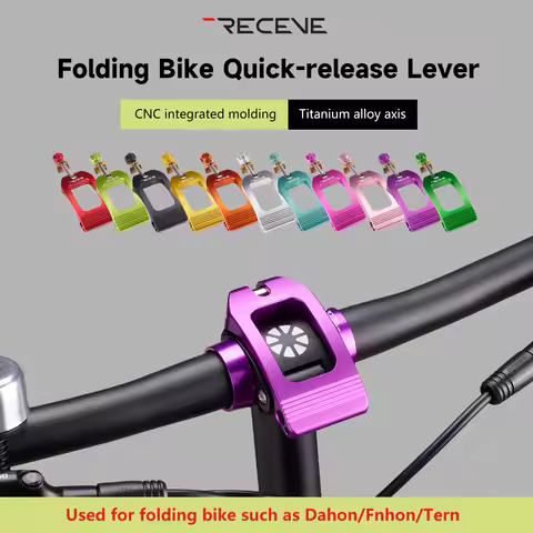 RECEVE Folding Bike Stem Quick Release Lever Head Tube QR Clamp Aluminum Alloy Bicycle Handlebar Fix