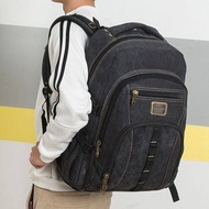 Retro Backpack 55L Large Capacity Men's New Style Pure Canvas Backpack Sports Travel Mountaineering 