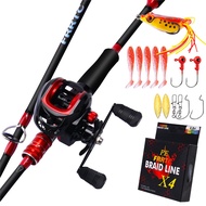 FRRTC Fishing Rod Reel Set 1.65M/1.8M 5.5/6 Feet Casitng Set Left Right Hand Fishing Reel Fishing Se