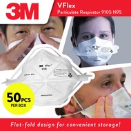 3M หน้ากาก 9105VFLEX N95 แบบพับ 50 ชิ้น/แพ็ค