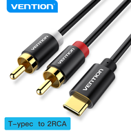 Vention Type C to 2RCA Hi-Fi USB-C to Audio Cable Male to Male for iphone 16 Speaker Power Amplifier