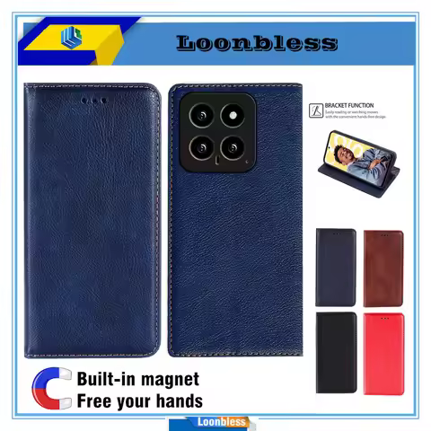 Phone Holster For Xiaomi 14 Cases Etui Xiaomi 14 Ultra Case celular Book Cover Housing Xiaomi 14 Pro