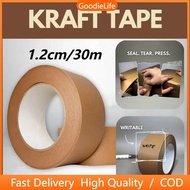1.2cm/30m Waterproof Kraft Paper Tape Sealing Light Brown Packaging Filling Sealing Tape Tool