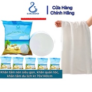 (combo Set of 6c) likado compressed travel towel size (70 x 140cm) convenient to carry