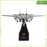 [LovoskibcMY] 1:100 Scale F-14 Fighter Plane Model Diecast Plane Model with Stand Helicopter Kit Fig