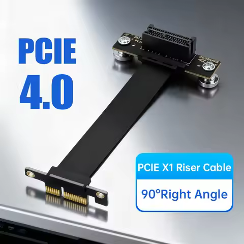 PCIe 4.0 Riser Cable 10cm Flexible x1 to x1 Extension Card for Vertical GPU Mount Mini ITX PC Build 