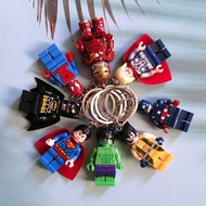 lego keychain keychain hook keychain Suitable for Lego Keychain Pendant Ring Schoolbag Iron Man Batm