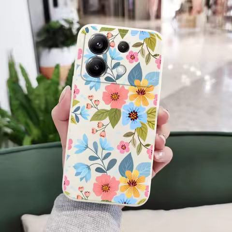 Warm Color Flower Phone Case For Xiaomi Poco F7 X7 X6 F6 M6 M5 M5S F5 X5 F4 X4 M4 F3 M3 X3 Pro GT Si