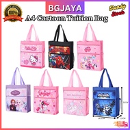 A4 Size Cartoon Tuition Bag Kids Canvas Bag Lunch Handbag Kids Sling Bag Kids Handbag (BGJAYA)
