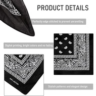 55x55cm Cotton Square Scarf Scarves Hip Hop Fashion Paisley Printed Wrist Head Band Headpiece HankyF