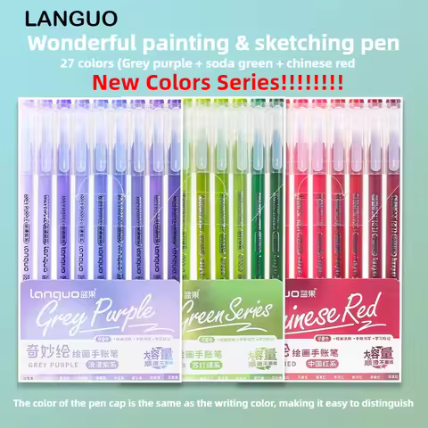 Languo 198/6 PCS Drawing Highlighter Morandi Gel Pen Student Scrapbook Painting DIY Gel Pen Office S
