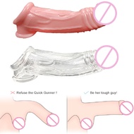 Dick Skin G spot Extender Dotted Spike Penis Sleeve with Spike and Bolitas for Men 7 inches 8 inches Dotted Ribbed Crystal Extension Sex Cock Penis Sleeve for Men for Happy sex