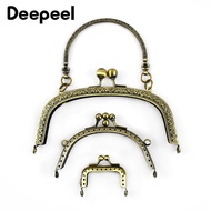 2Pcs Deepeel 5/10.5/16.5cm Metal Bag Handle Embossed Purse Frame DIY Sewing Brackets Kiss Clasp Wall
