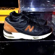 NB 991/New Balance 991 USA Horween Leather Black original authentic