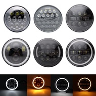 Led headlight bulb with lens 883 Harley Dyna Sportster XL883 XL1200 5.75 inch for motorcycles.