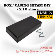 Box Kotak Casing Plastik X10 SLIM for Komponen Ukuran 12 x 6 x 22 cm