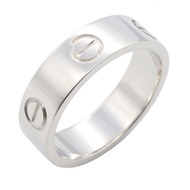 【二手】卡地亞 Love 系列戒指 B4084700 K18WG（白K金）女士 Love 系列戒指