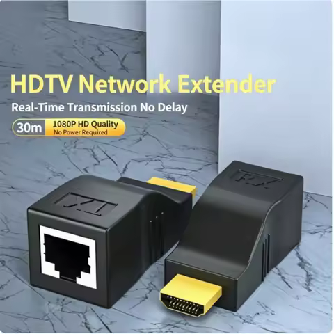 30m HDMI Extender over Ethernet HDMI to RJ45 Network Signal Booster No Driver Required Lightning Pro