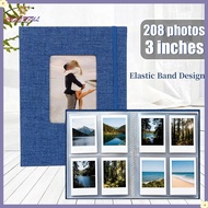 [COLORFUL-DNew] 2x3 inch Photo Album Photos Book Linen Cover Photo Album Can Holds 208 Pictures❀