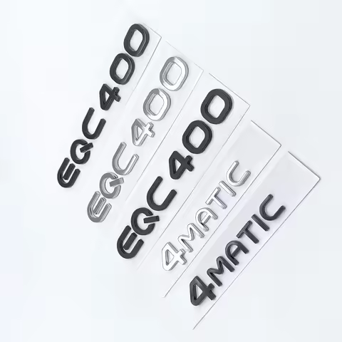 ABS Chrome Silver Black Trunk Letters for EQC400 4MATIC Emblems for EQC Electric Motor SUV AWD N293 