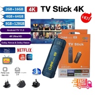 Q96 TV Stick 8+128GB  TV Box Quad Core 2.4WIFI 4K HD AllWinner H313 Chip Android 10.0 Smooth YouTube Play