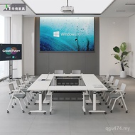 Desk Conference Long Training Splicable Foldable Table Flip Multifunctional Desk Mobile Desk Mobile 
