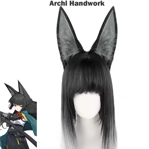 Archi Handwork Zenless Zone Zero Hoshimi Miyabi Furry Headband Plush Ears Headwear Animal Fursuit Co