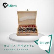 MAILTANK SH204 mata profil engsel sendok set 5pcs / forstner drill bit set Kotak Kayu Eksklusif