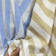 Premium Garment Linen Fabric / Striped Linen Fabric Premium Patterned Linen Fabric