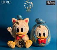 (全新1套2件$2500) URDU 福部屋 Disney 迪士尼 Donald Duck 唐老鴨 招財貓 招財鴨 達摩 公仔 Figure 硬膠 仿木
