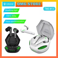 CELEBRAT W58 Cobra Design TWS Earbuda Bluetooth 5.3 In-Ear Earphones Hifi Stereo Wireless Music Head