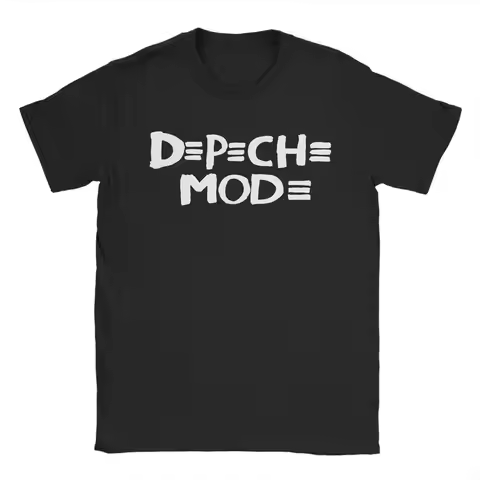 Depeche Music Band T-Shirts for Men Mode Vintage Cotton Tee Shirt Crewneck Short Sleeve T Shirts 6XL