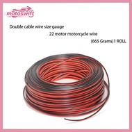 Double cable wire size gauge 22 motor motorcycle wire (665 Grams)1 ROLL