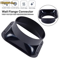 TIOMNV56H4 Ventilation Pipe Joint, ABS Black Wall Flange Connector, Household Accessories Exhaust Pi