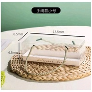 YTB 10pcs Small Mica Roll Cake Box 18.5x6.5x6.5cm Mica Roll Cake Box/ Transparent Mica Box/ Transpar