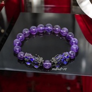 Pixiu 5 Elements 1 Pair Lucky Stone Bracelet Amethyst